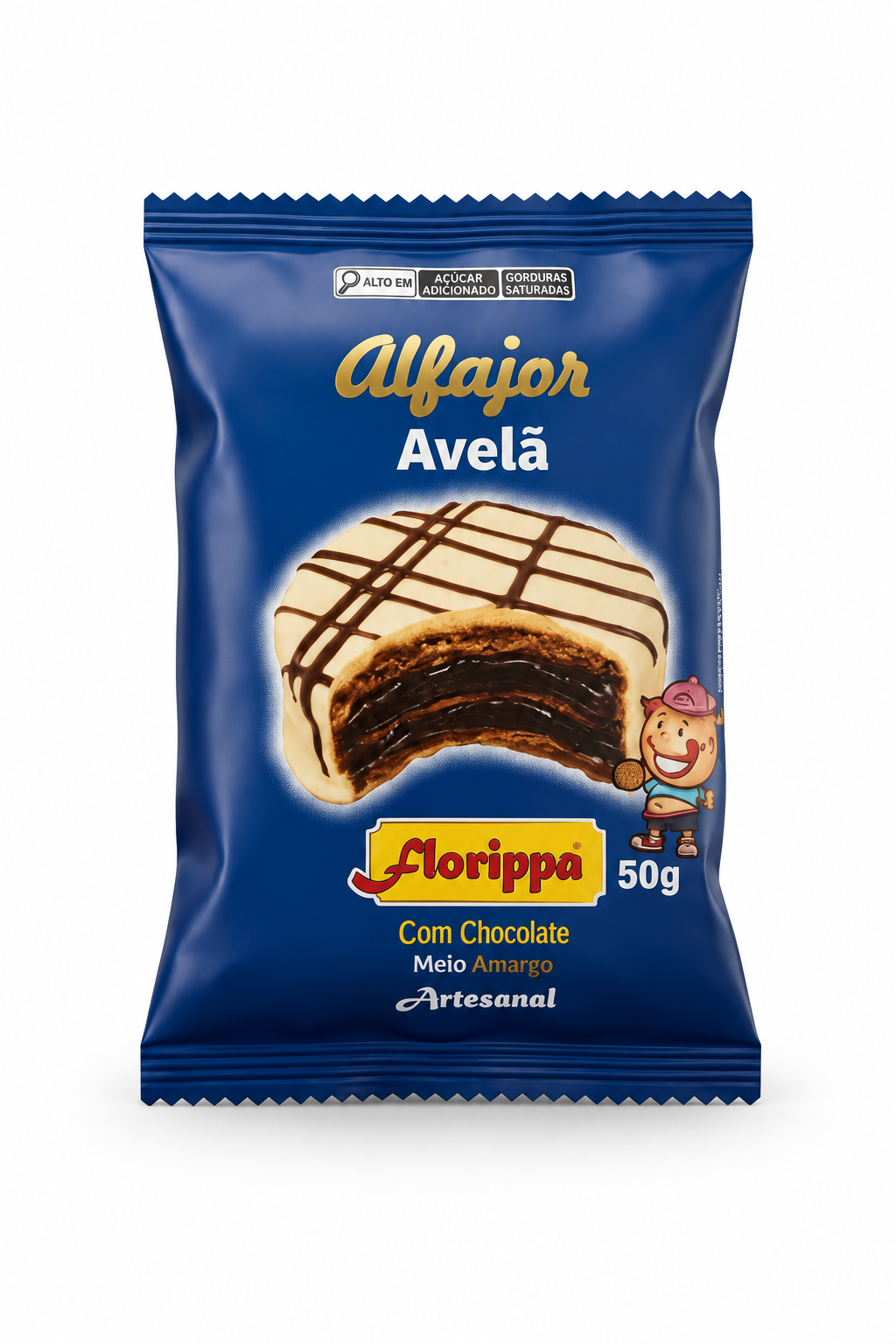 Embalagem do Alfajor Branco Avelã 50g