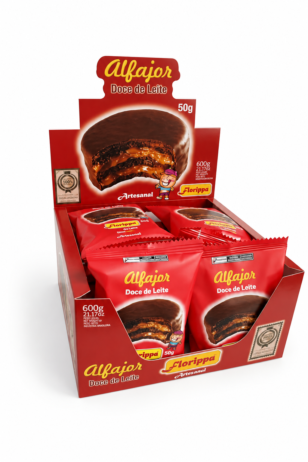 Display expositor de balcão do Alfajor Doce de Leite Florippa